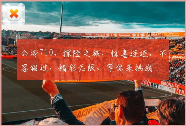 公海710，探险之旅，惊喜连连，不容错过，精彩无限，等你来挑战